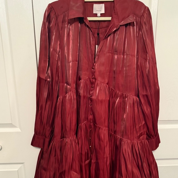 NWT Cinq a Sept Lily Tiered Shirtdress - Picture 1 of 7